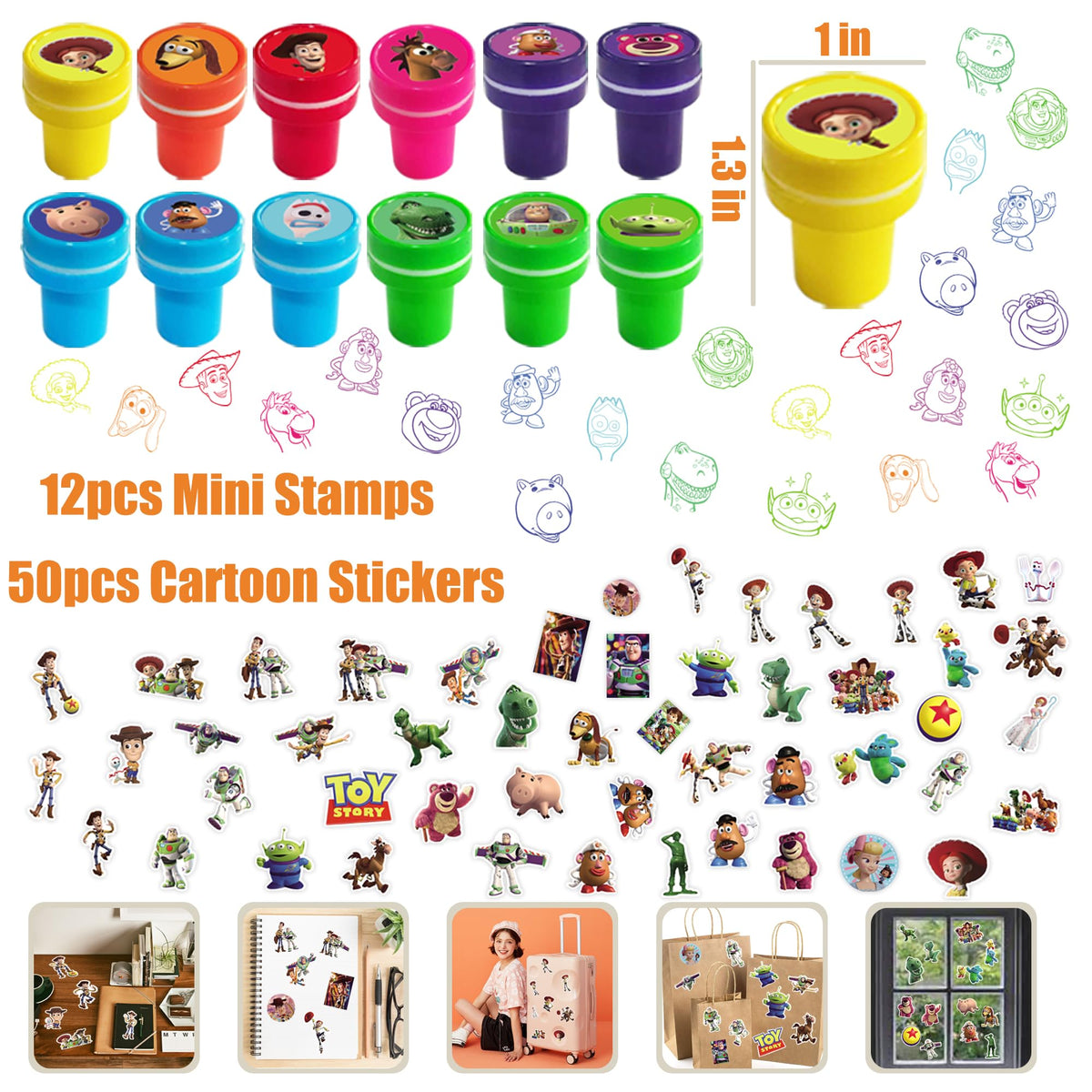 WOOACME cartoon design motifs: cohesive theme accents for tables and walls.