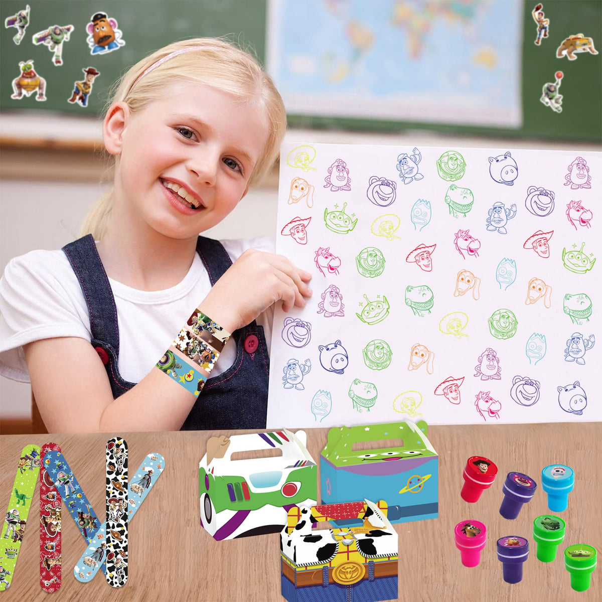 WOOACME cartoon stickers: vibrant decorations and prize ideas for games.