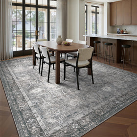 Woodbruy washable rug demonstrating machine-wash capability for easy cleaning