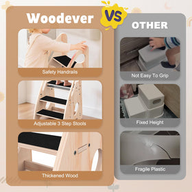 Woodever height-adjustable design grows with children from 18 months to 6 years