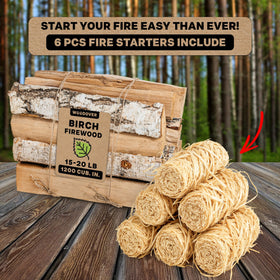 Woodover kiln-dried hardwood reduces moisture for hotter burns.