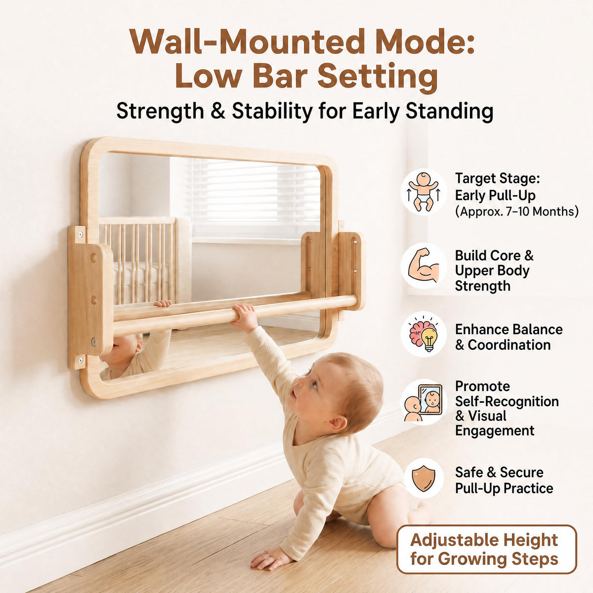 Woodtoe compact design fits small nurseries and daycares without clutter.