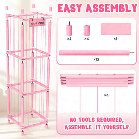 Woodure large-capacity-storage holds many plush toys and reduces clutter.
