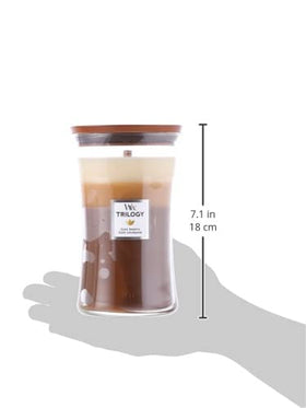 Vanilla Bean layer of WoodWick Café Sweets Trilogy for a comforting aroma