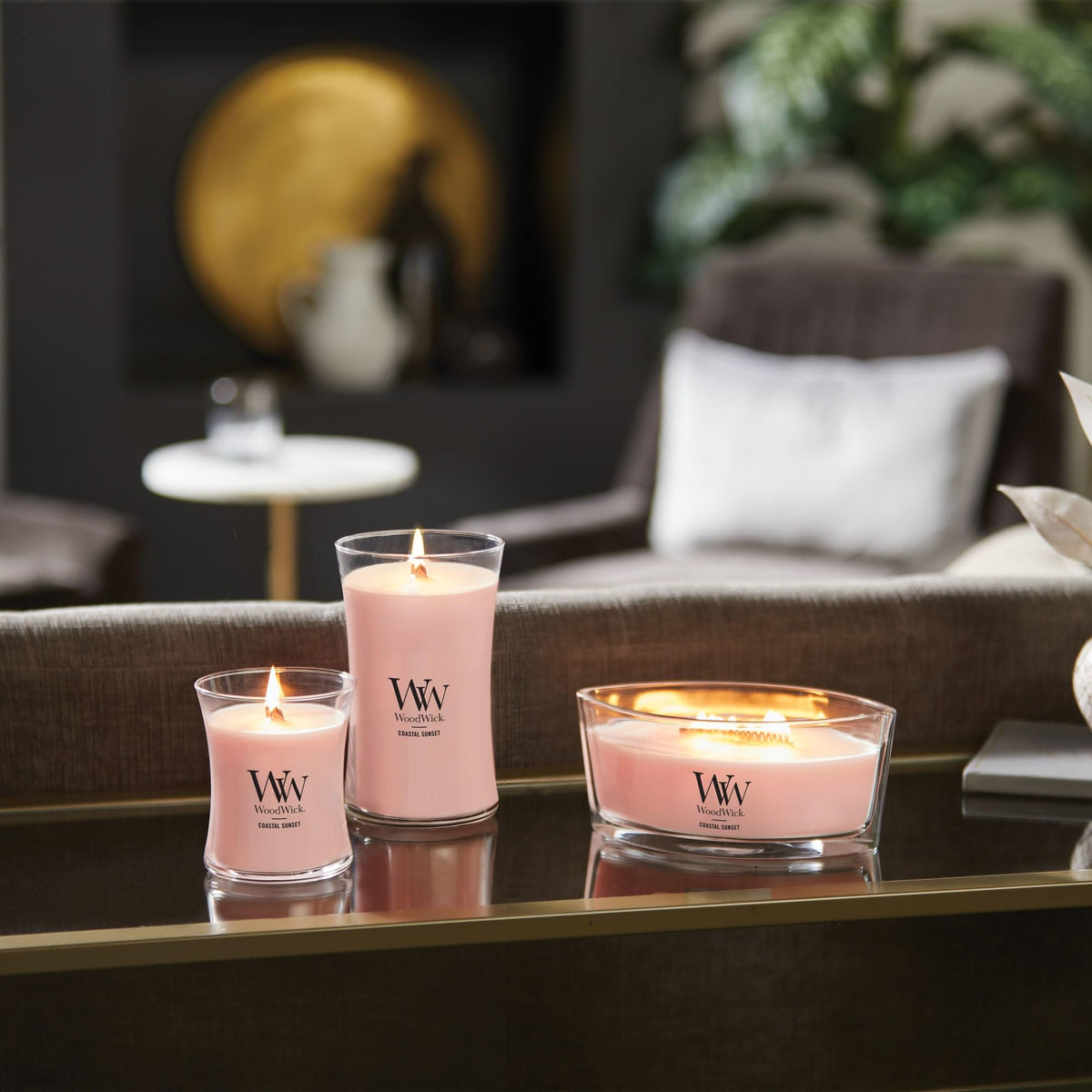 WoodWick dancing flame adds warmth and mood to your space.