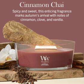 WoodWick Hearthwick crackling wick delivers fireplace-like ambiance.