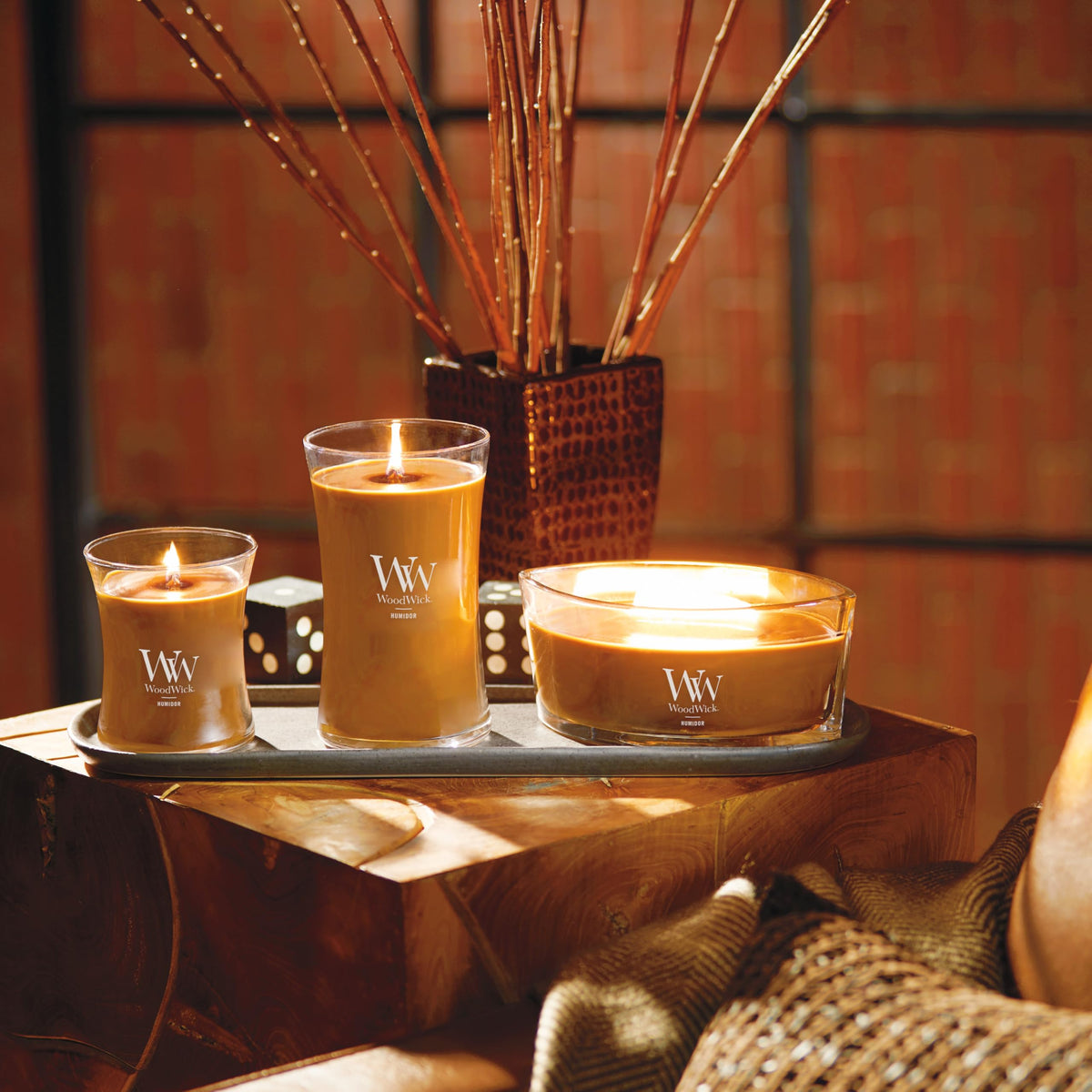 WoodWick Humidor 16 oz candle makes a thoughtful gift for home scent lovers.