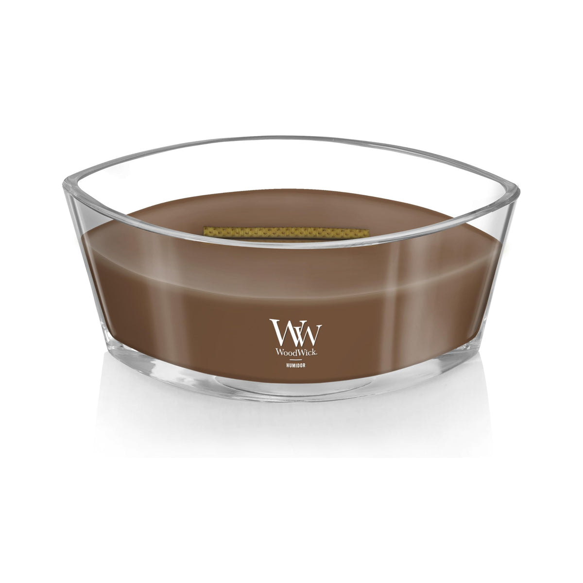 WoodWick Humidor wooden wick delivers long dancing flame.