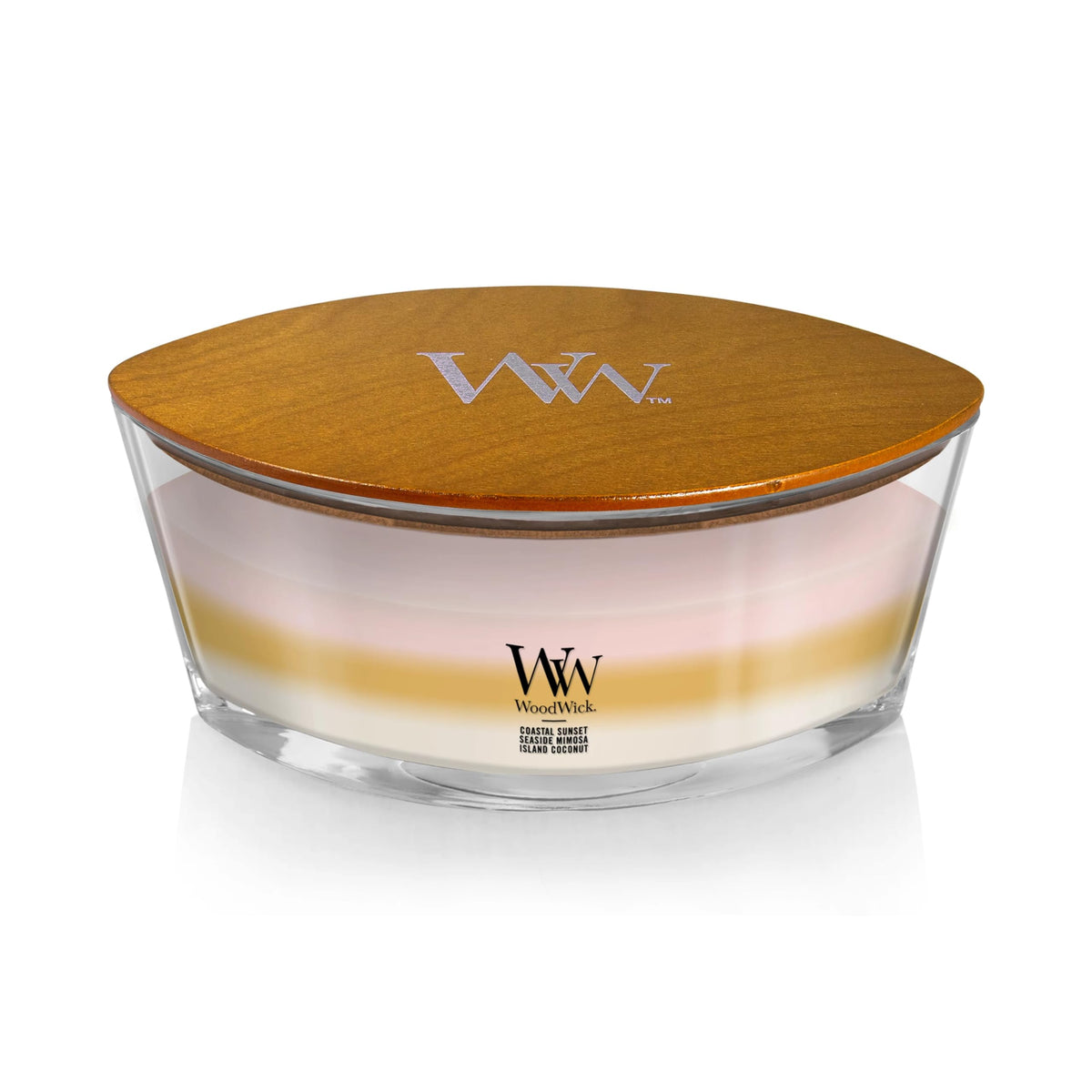 WoodWick Island Getaway Trilogy fragrances layering together for an evolving tropical ambience