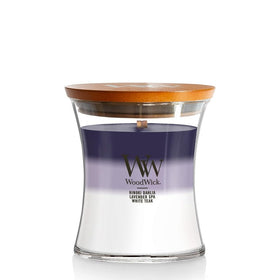 WoodWick Evening Luxe pour: premium soy blend candle for a calm, inviting scent in any room.