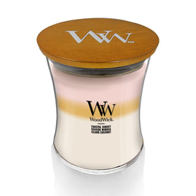 WoodWick Pluswick crackling wick close-up for cozy ambiance and warm glow.