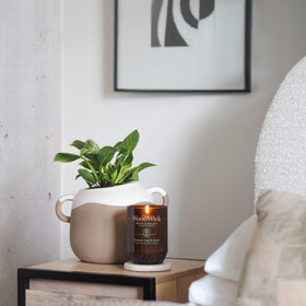 WoodWick crackling wick close-up creates cozy ambience
