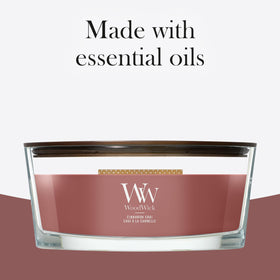WoodWick 16 oz candle offers long-lasting aroma and performance.