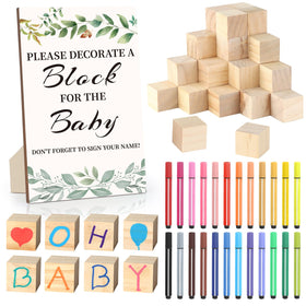 Wookidel Baby Shower Sign Kit green sign for interactive games and keepsake memories