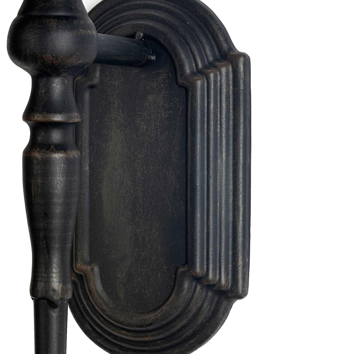 Gothic-inspired black finish offers dramatic contrast and mood lighting.