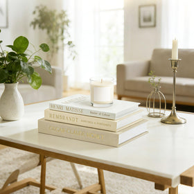 Three sizes shown: large, medium, small for versatile bookshelf styling.