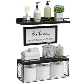 WOPITUES bathroom sign with farmhouse wall decor for cozy charm.