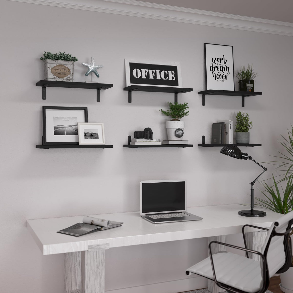 WOPITUES book shelf in bedroom keeps essentials within reach.