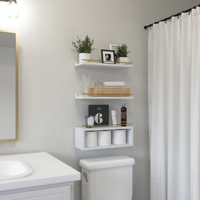 WOPITUES durable MDF shelves with rust-resistant rails.