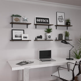 WOPITUES easy-assembly wall shelves install with minimal wall impact