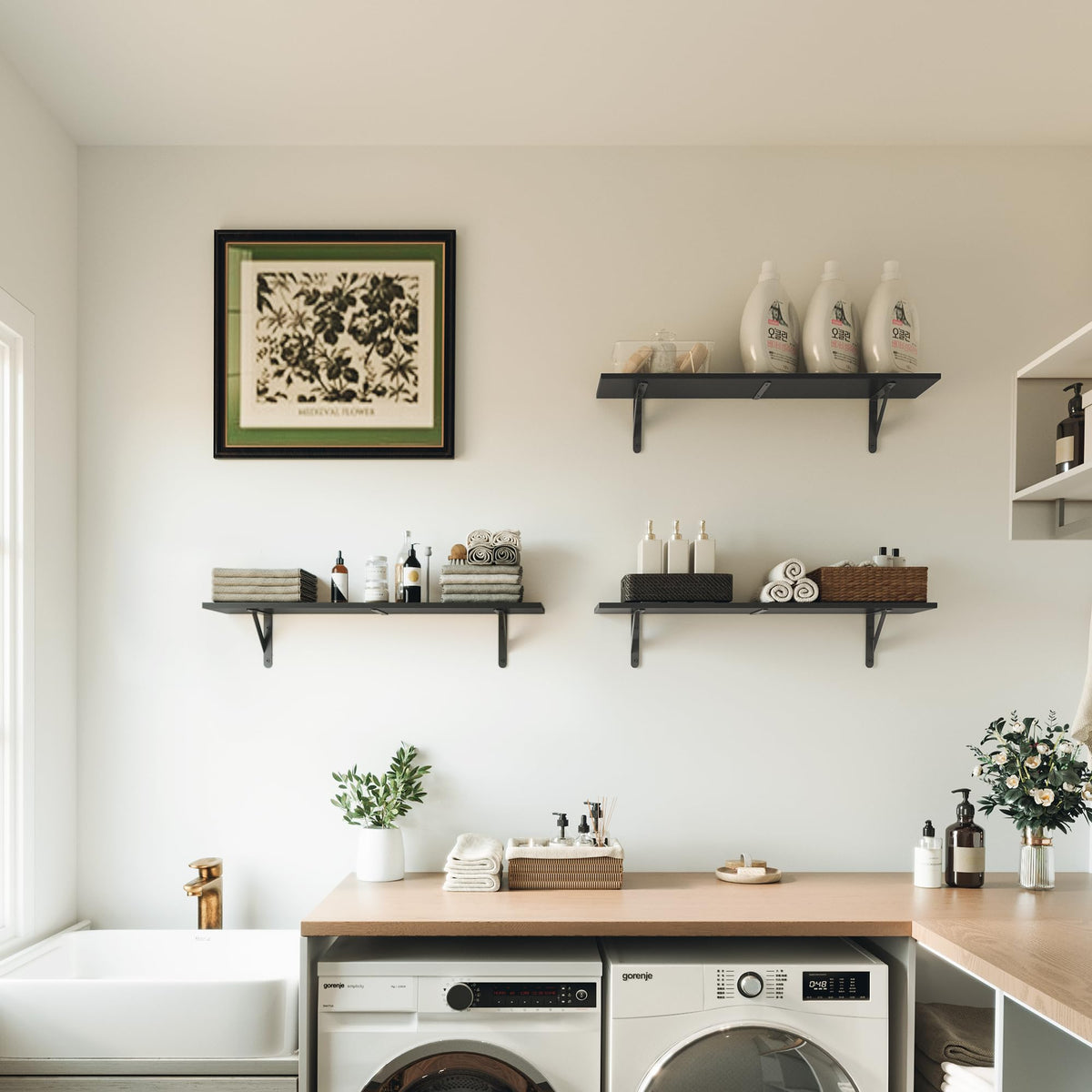 WOPITUES kitchen display using wall space above counter.
