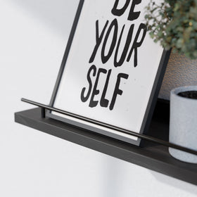 WOPITUES pine shelves display books and decor with sturdy support.