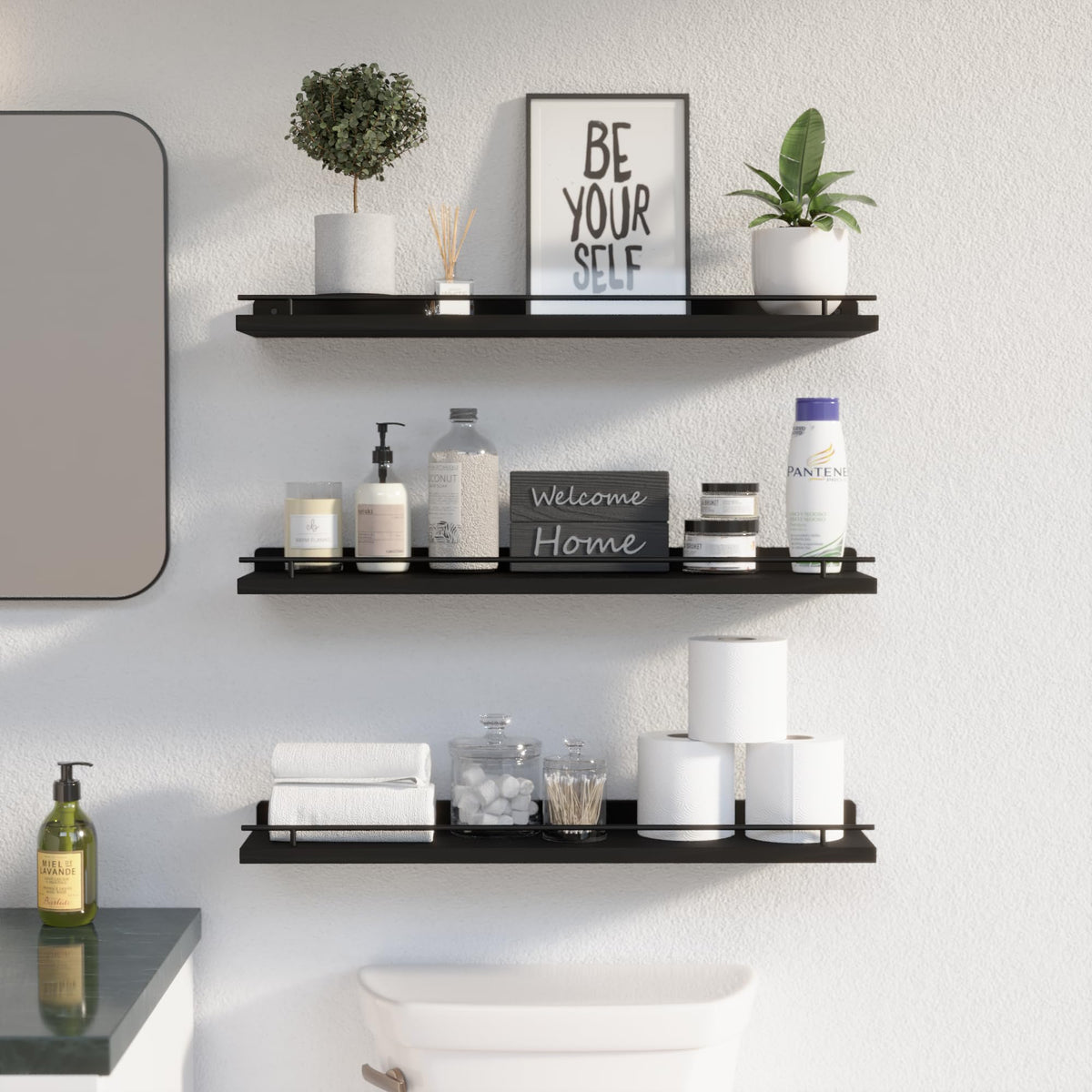 WOPITUES installation guide image illustrates quick wall mounting.