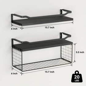 WOPITUES solid wood shelves suitable for bathroom or bedroom display