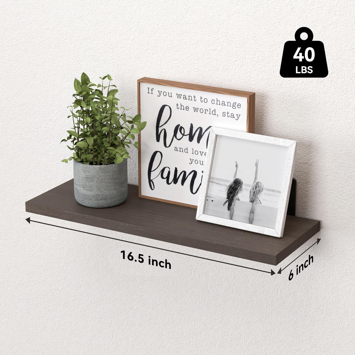 WOPITUES wall shelves versatile for plants, books, and decor