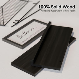 WOPITUES natural wood finish shelves showcase unique grain and warmth.
