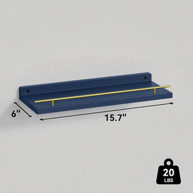 WOPITUES navy blue shelves with gold accent suit modern decor