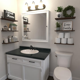 WOPITUES Paulownia wood shelves show natural grain and warm color