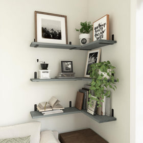 WOPITUES rustic farmhouse style shelves complement cozy living spaces.