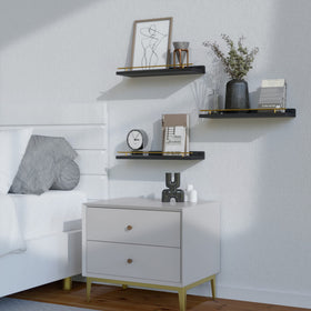 WOPITUES wood and metal guardrail detail on shelf edge
