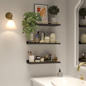 WOPITUES shelves showcasing decor and plants on each level