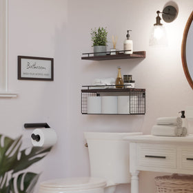 WOPITUES easy-install wall shelves with patented mounting design.