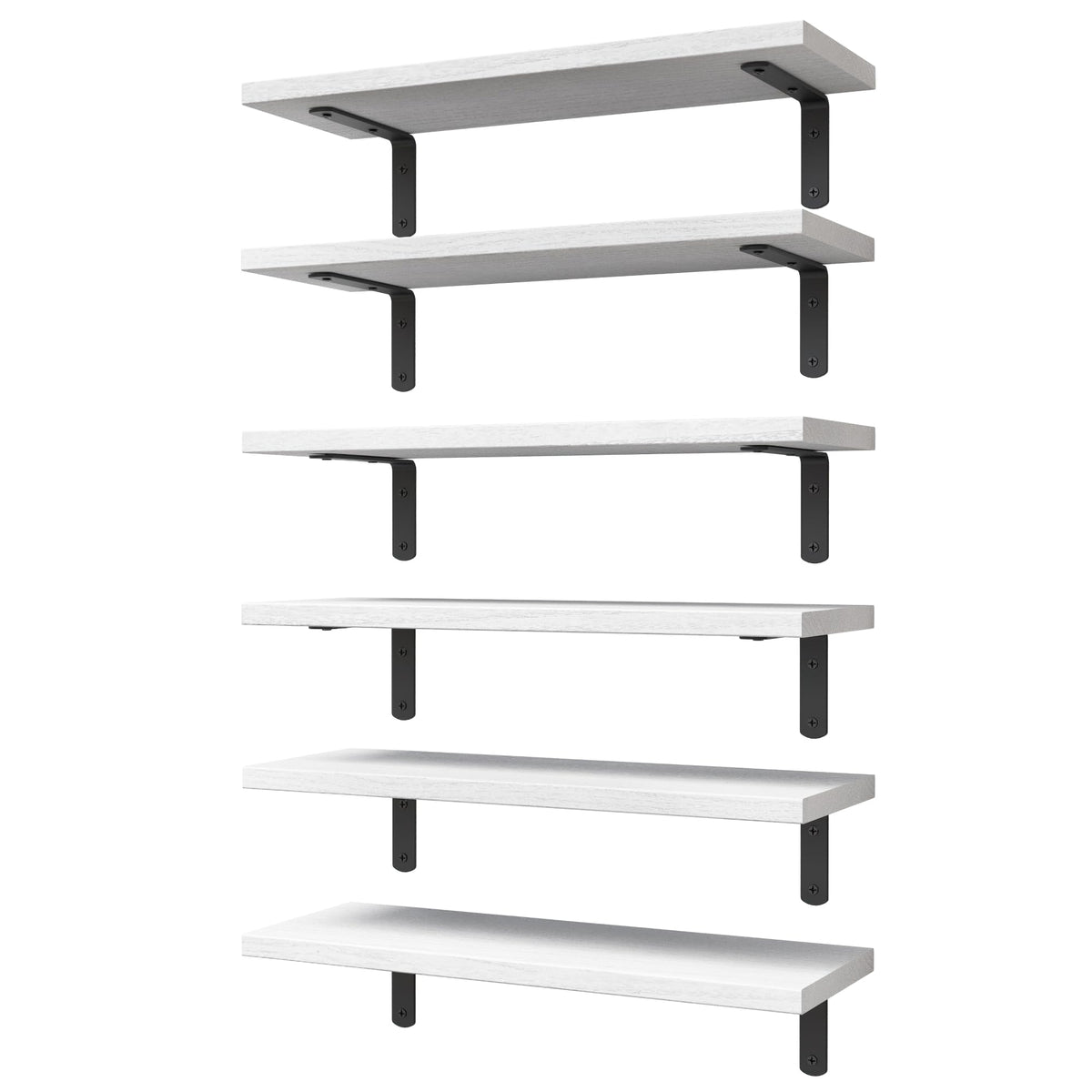 WOPITUES white floating shelf in bedroom adds stylish storage and display space.