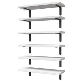 WOPITUES white floating shelf in bedroom adds stylish storage and display space.