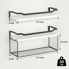 WOPITUES wire basket open-front design for easy access to essentials.