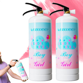 WORKKEEP giant gender reveal fire extinguisher pink 2-pack for party decor