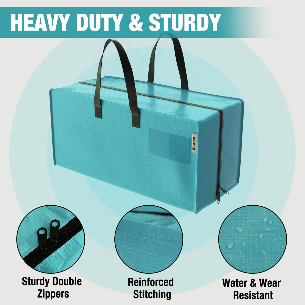 WorkPro bag with 23-gallon capacity ready to carry bulky items safely