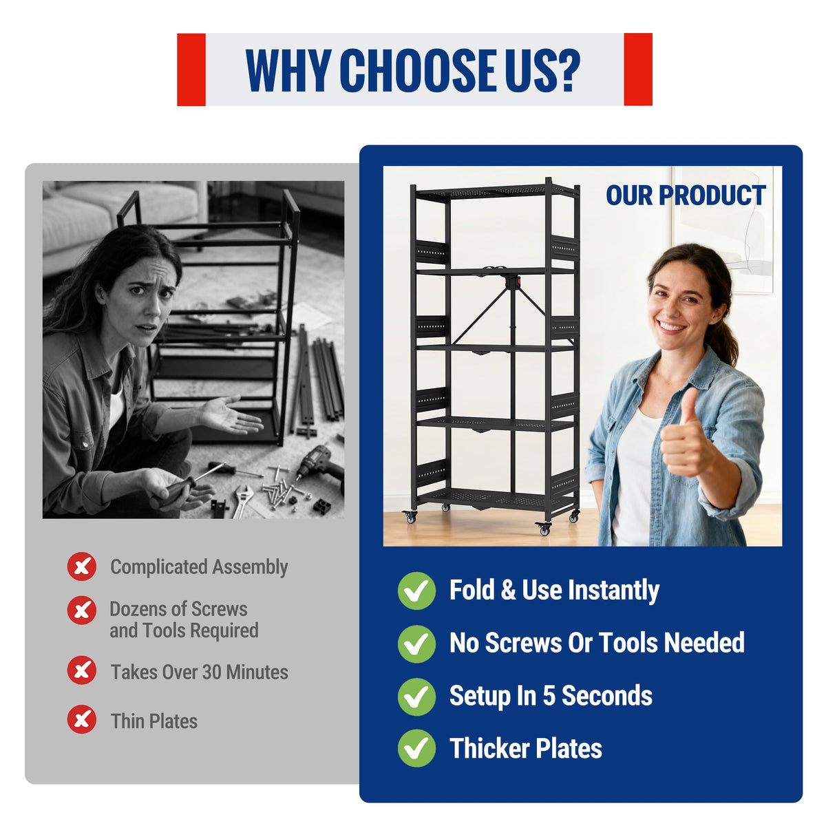 WORKPRO craft-show display shelf on wheels for portable vendor setups