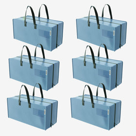 WorkPro six-pack extra large moving bags with zippers for secure storage.