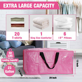 WORKPRO bag with double zippers and clear tag pocket for quick labeling.