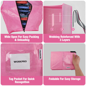 WORKPRO fold-flat design for compact storage when not in use.
