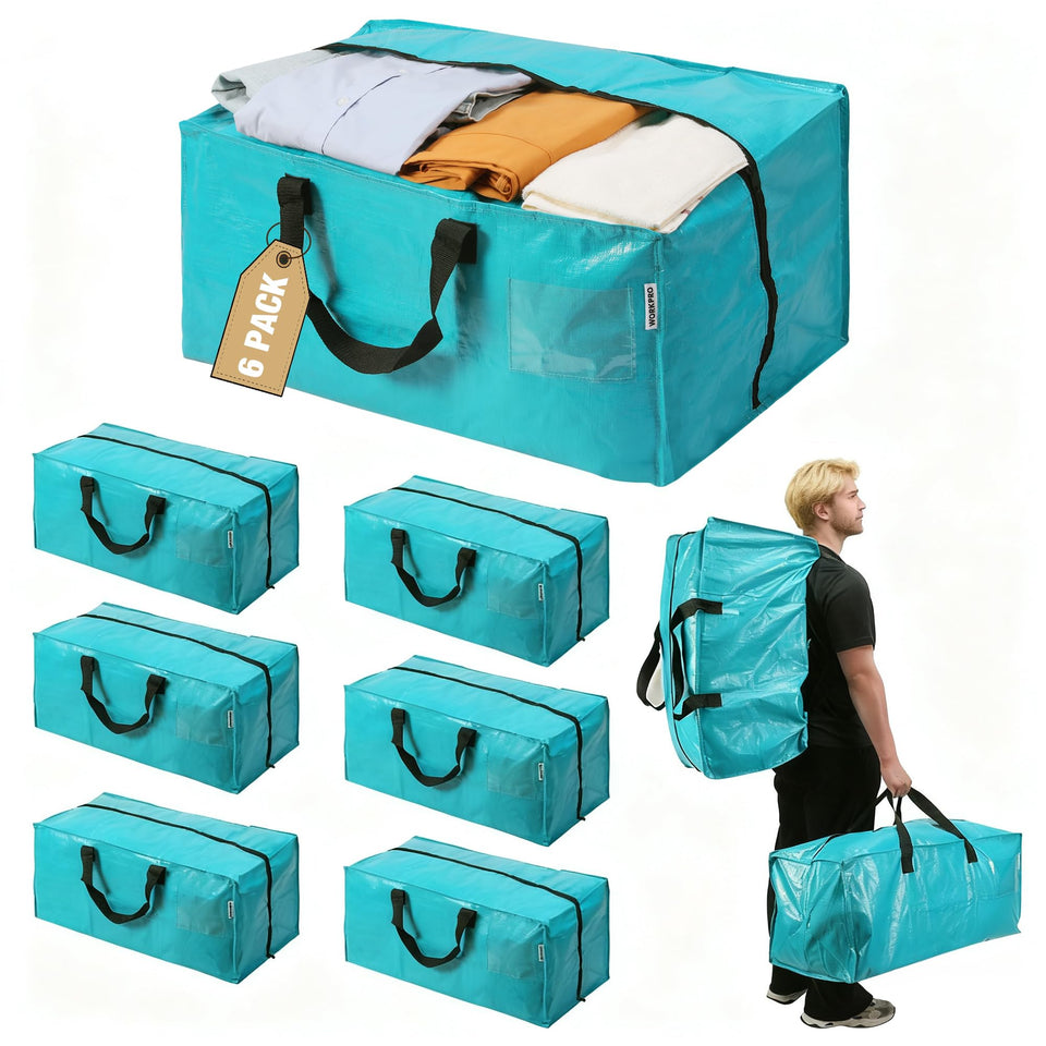WorkPro blue moving bag full-size with reinforced seams for heavy loads