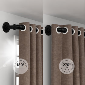 WORLD RODS heavy-duty curtain rod supports up to 50 pounds with sturdy construction.
