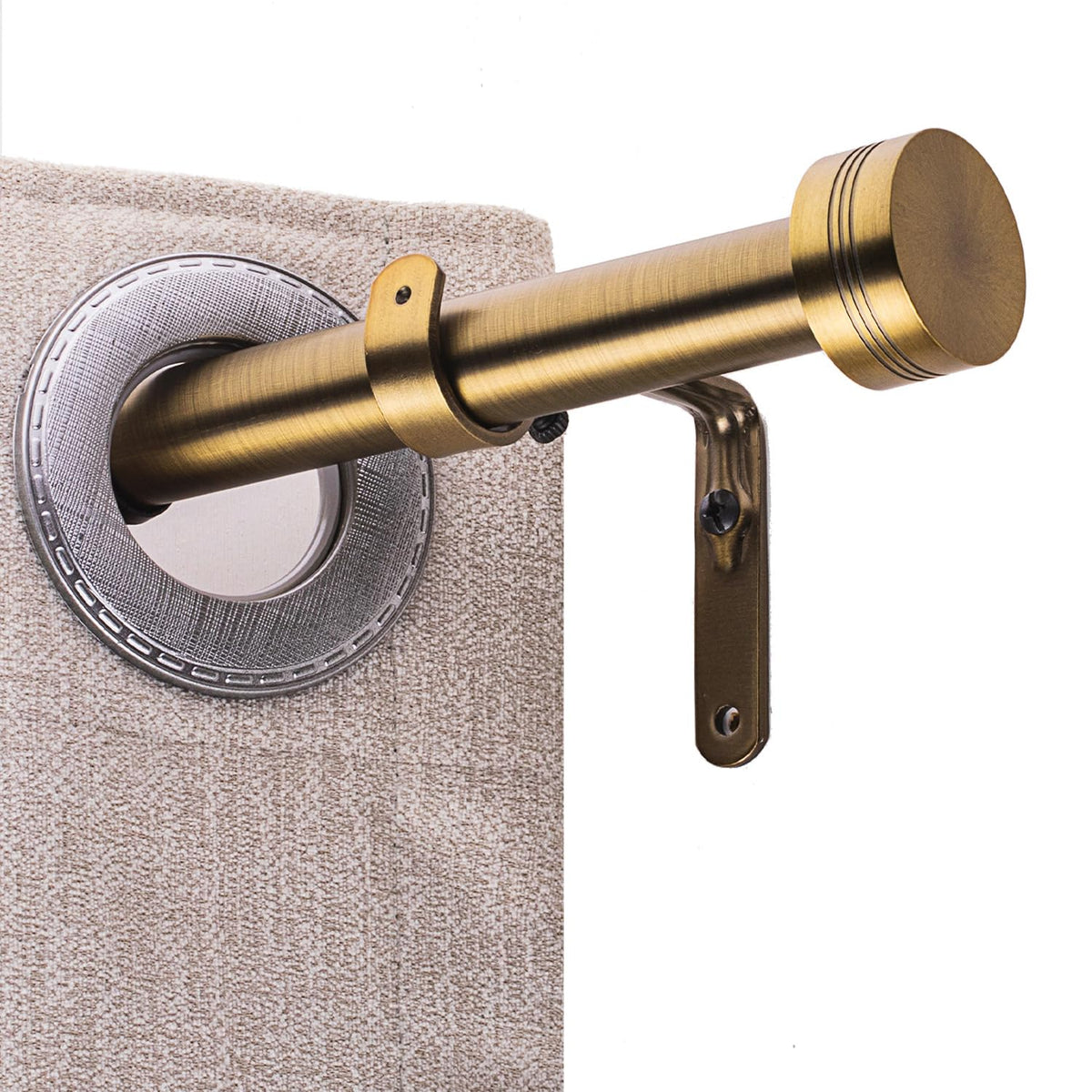WORLD RODS telescoping curtain rod extends smoothly for a customized fit.