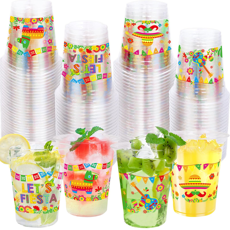 WorldBazaar Fiesta Cups 12oz patterns-four-ways for festive decor