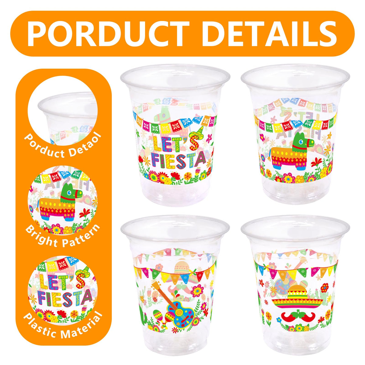 WorldBazaar Fiesta Cups with stackable design simplify transport and cleanup